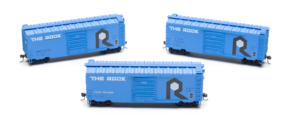 Three boxcars