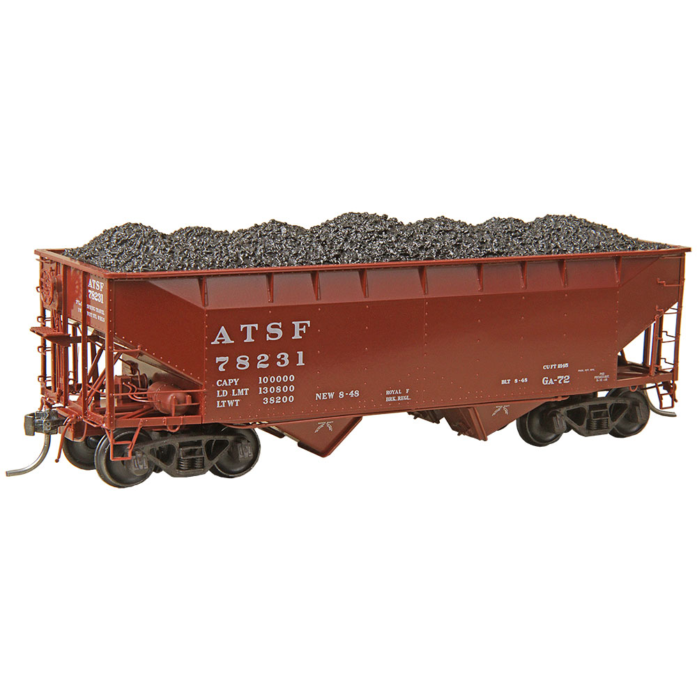 Two bay hopper full of coal