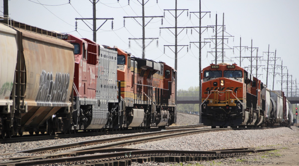 Two trains meeting