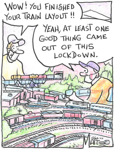 Model railroad humor: Lockdown