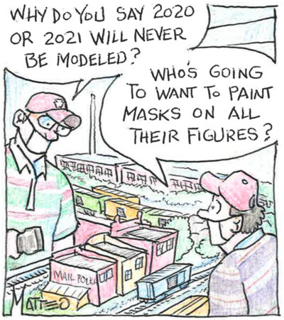 Model railroad humor: Masks