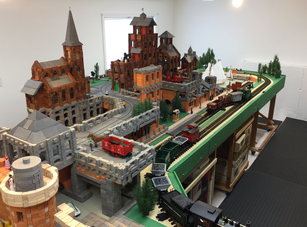 View of an indoor large-scale layout