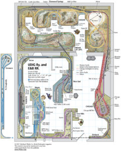 Overhead of a track plan