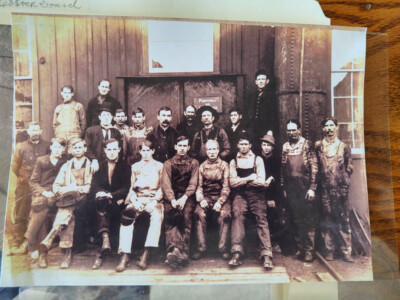 Old photo of railroad workers. East Broad Top Railroad announces descendants reunion June 13–14.