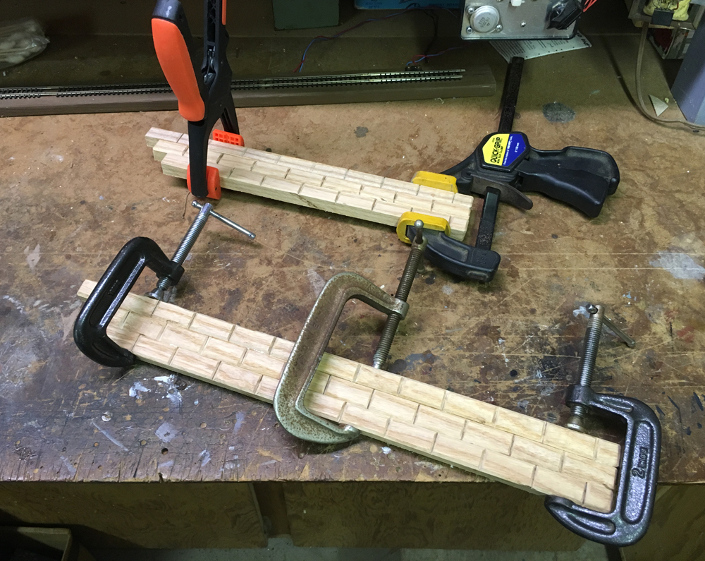 Clamped wood assemblies