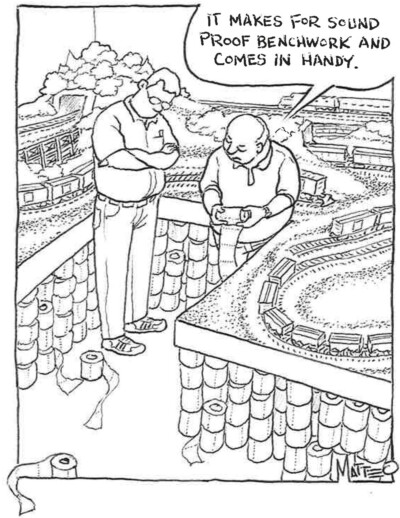 Model railroad humor: Soundproof