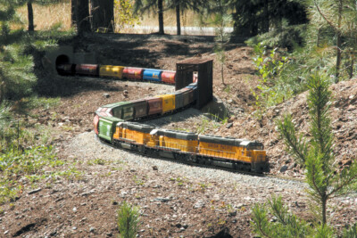 Garden railroad inspired by Union Pacific and the Big Boy locomotives