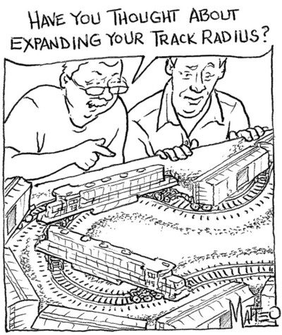Model railroad humor: Radius