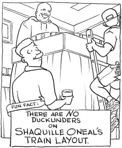 Model railroad humor: Shaq