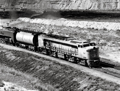 Giant turbine and diesel locomotives followed Union Pacific’s famous Big Boys