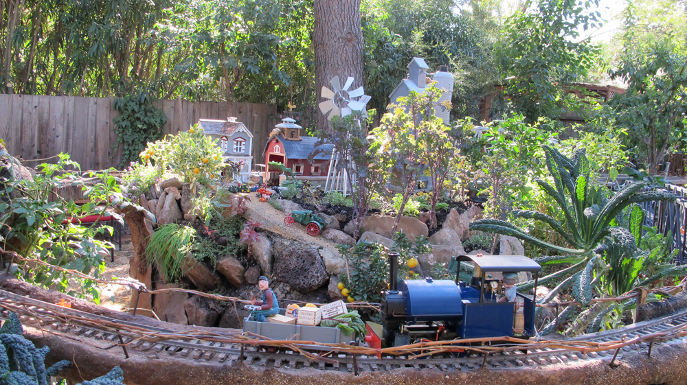 A scene from the Aggie garden railway