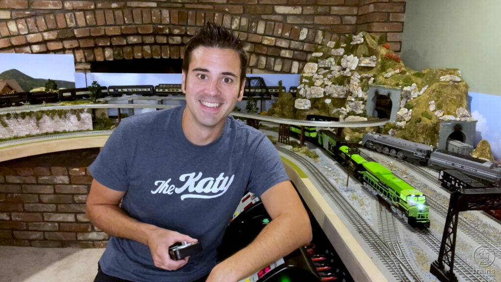 Chris Raines with Lionel Area 51 set