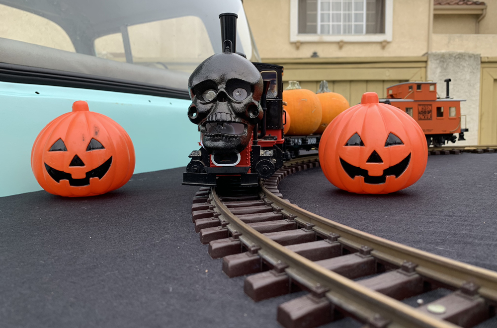  Halloween train on gauge-1 track