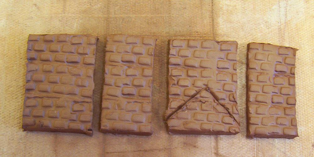 Pieces of clay chimney