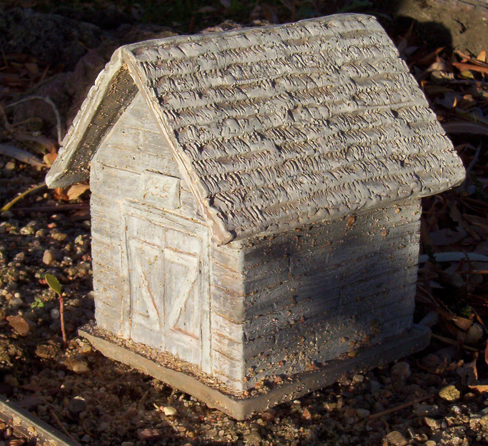 A small clay shed