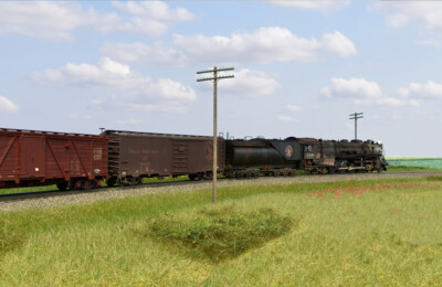 Trackside Photos: A grain extra, a lumber extra, and a British passenger local