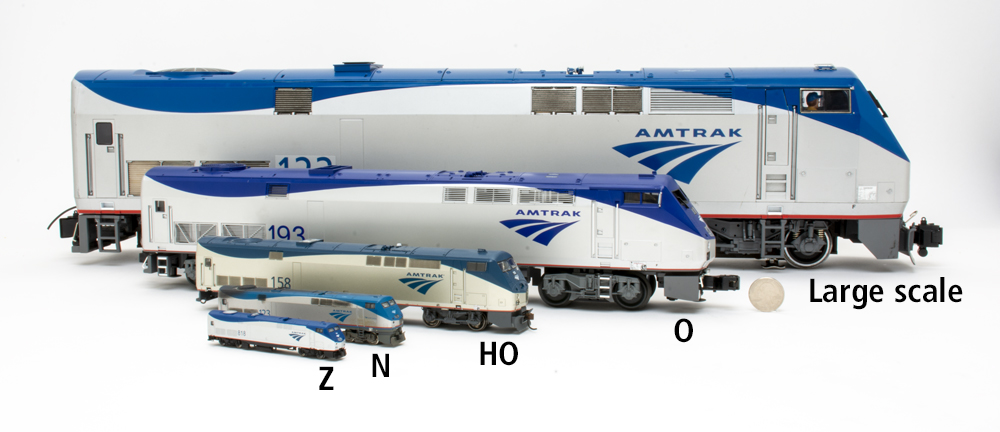 Photo of modern passenger units in five scales