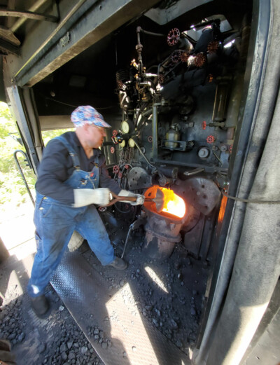 Frisco steam locomotive cab ride