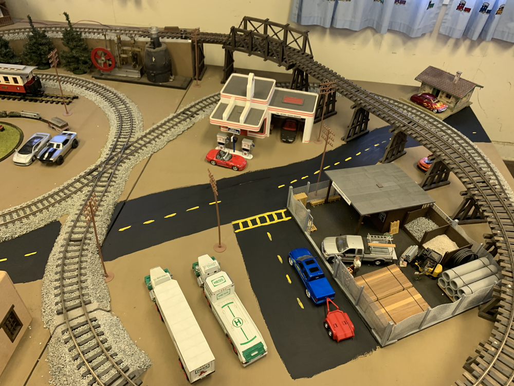 close up scene on a model large-scale display