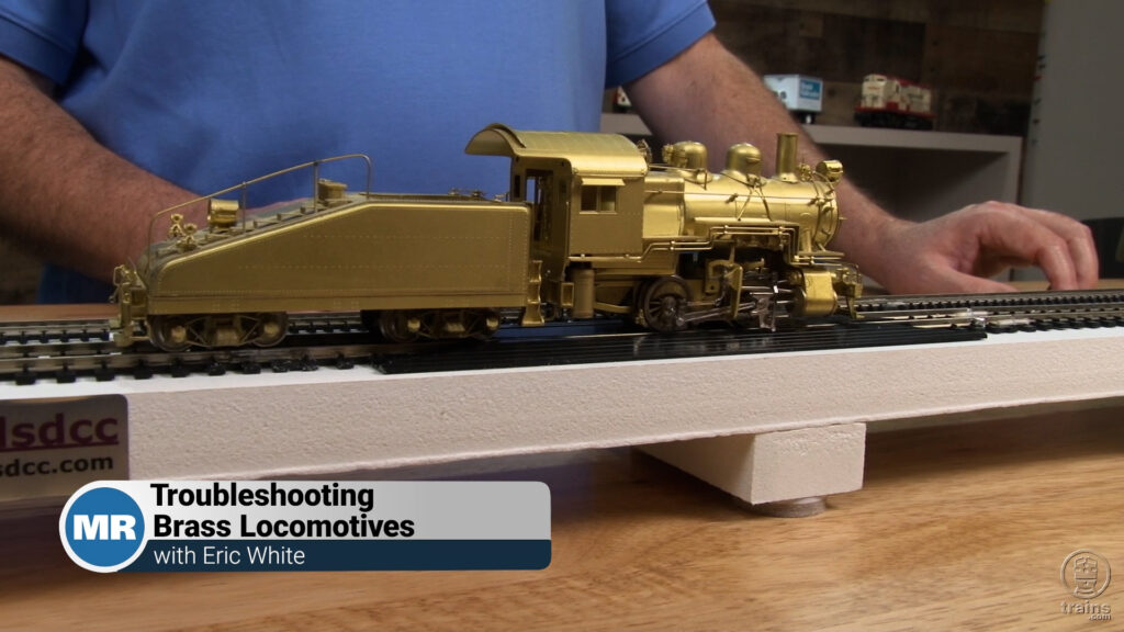 HO scale brass steam locomotive with hands