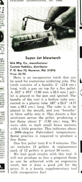 vintage product review of small blowtorch