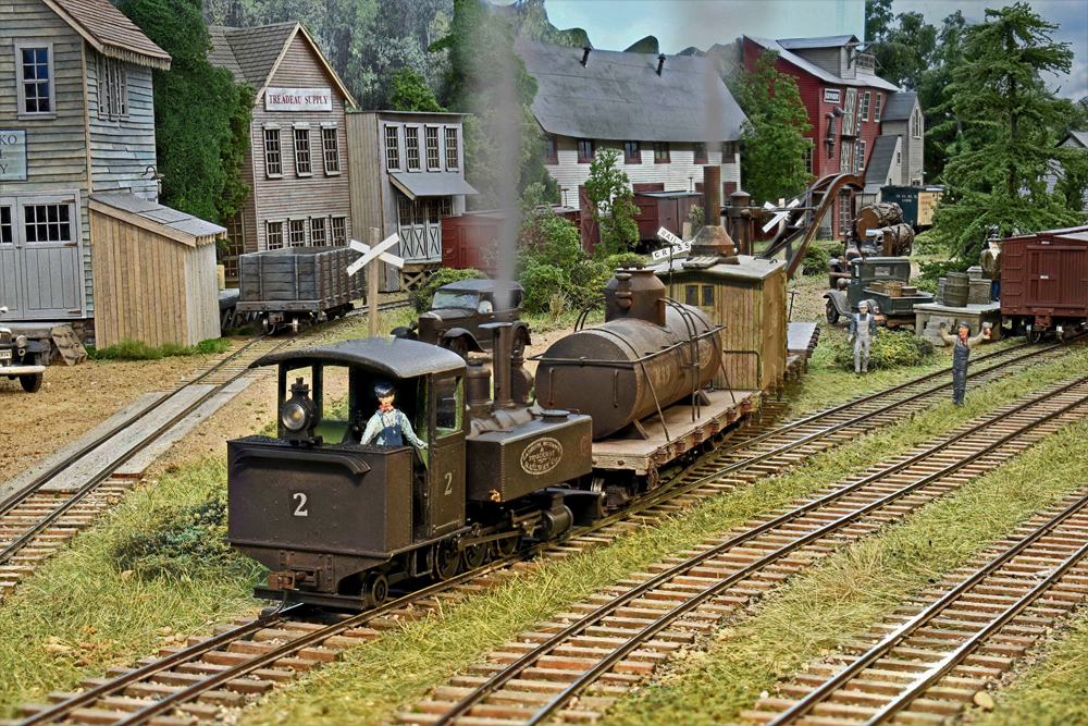 meet Larry Burk: steam locomotive on On30 layout