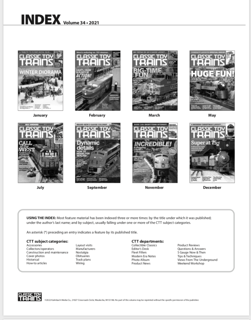 screenshot of 2021 CTT index