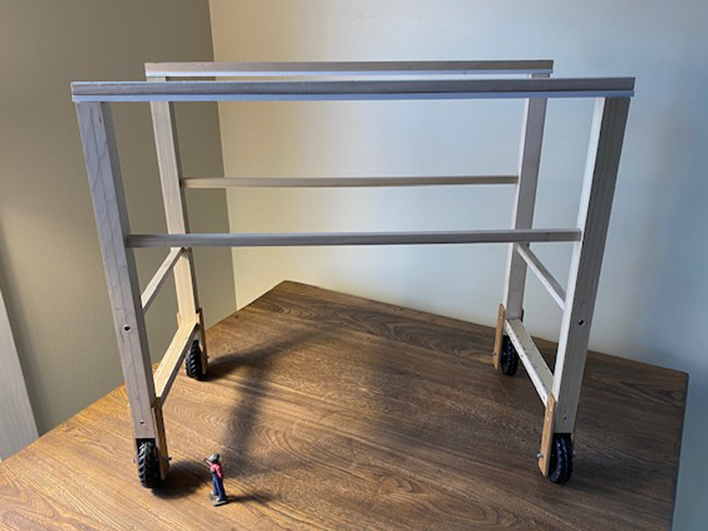 Wood body of a gantry crane