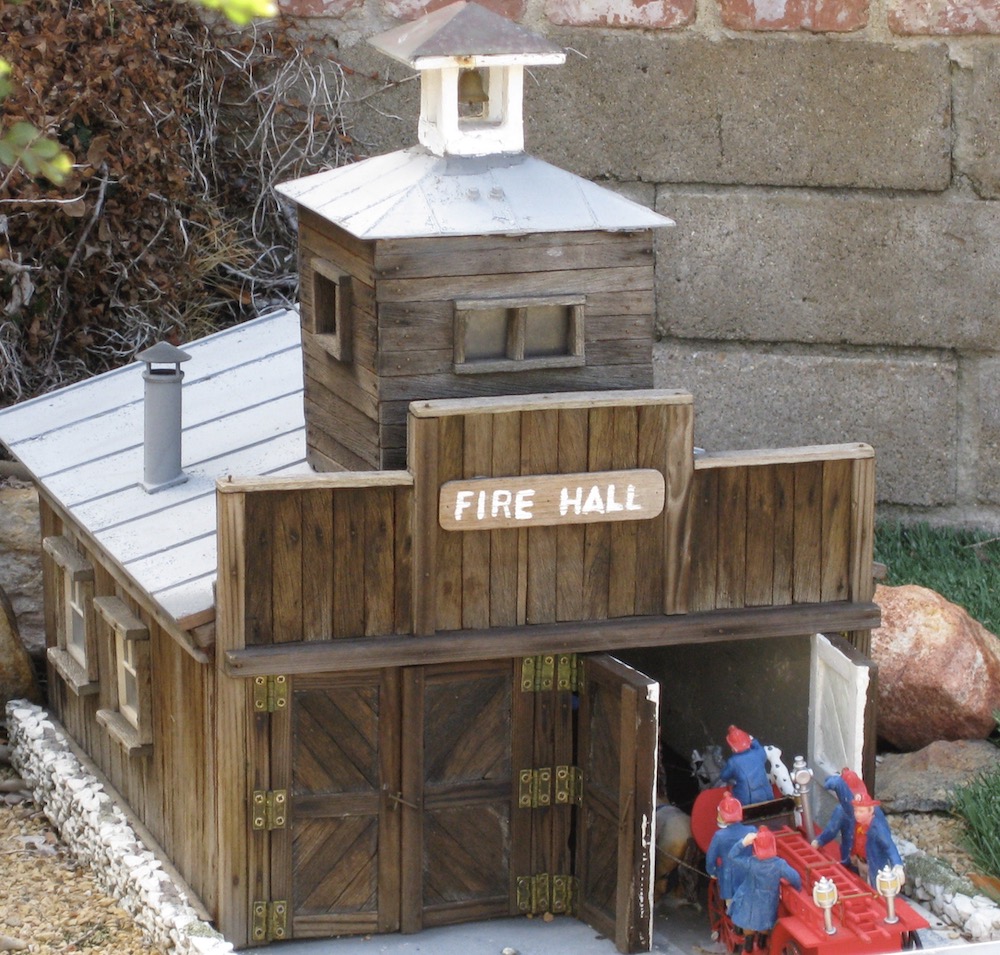 Model wood firehouse