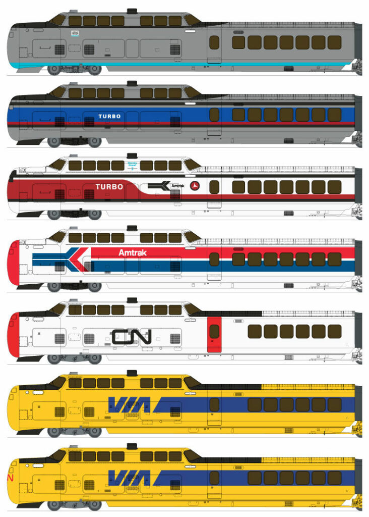 Color illustrations showing HO Turbo 2.0 paint schemes.