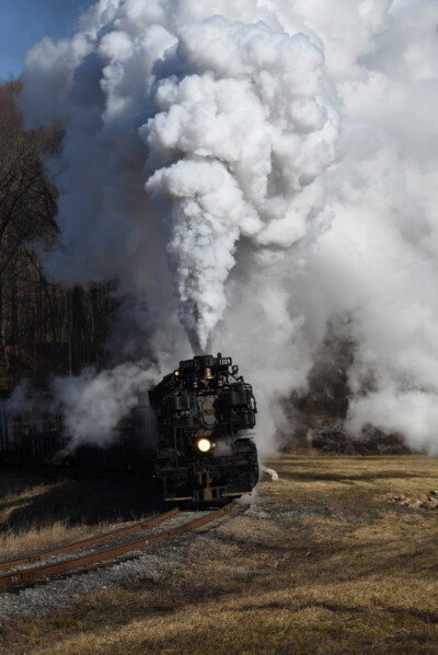 2-6-6-2 steam locomotive action photos: Western Maryland Scenic