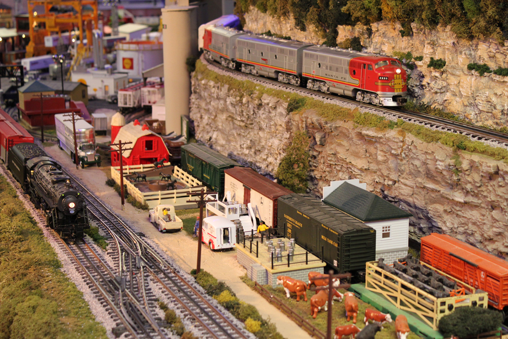 Santa Fe F3 on a track