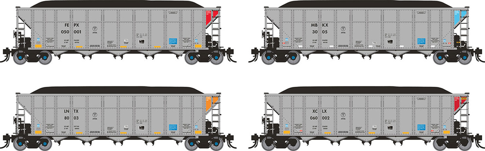 illustration of HO scale silver hopper