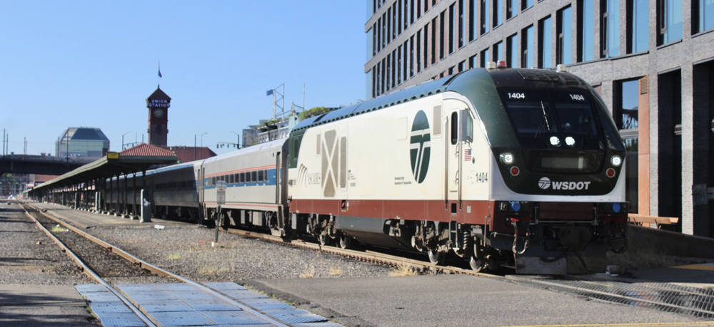 Train at station platform