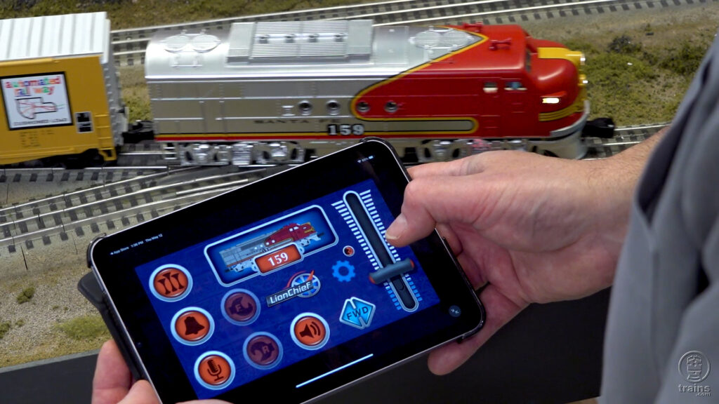 Install the LionChief app all controls on the tablet interface