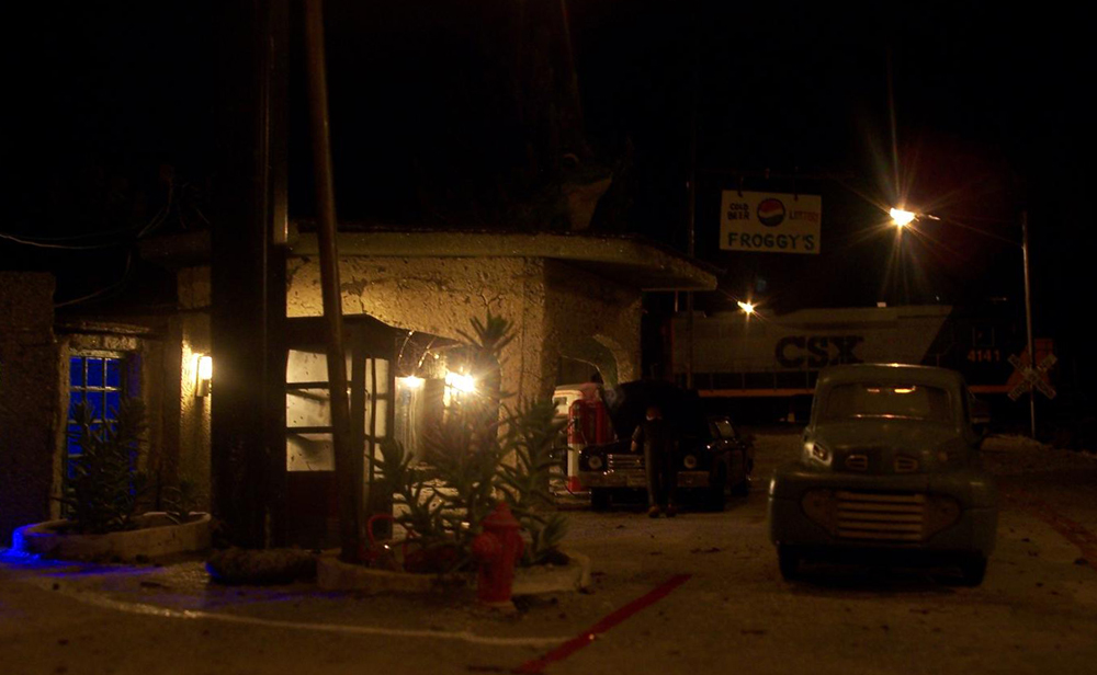 Night scene of model city 