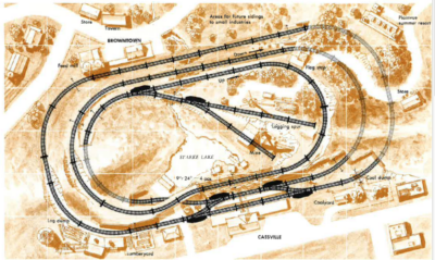 Two vintage N scale track plans