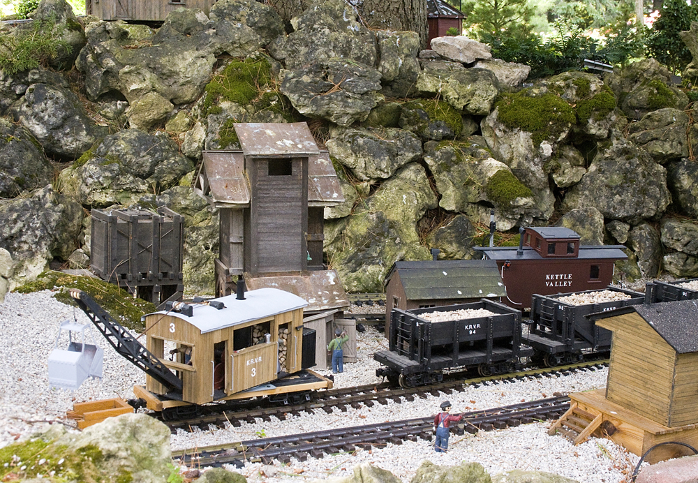 model coaling and water towers on a garden railway
