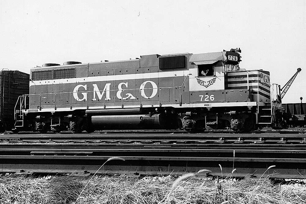 Diesel locomotive in profile