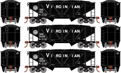 Athearn HO scale 34-foot war emergency two-bay hopper