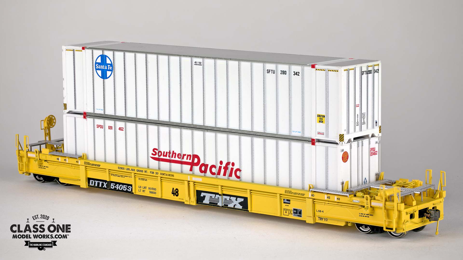 photo of 48-foot well car with 48-foot intermodal container
