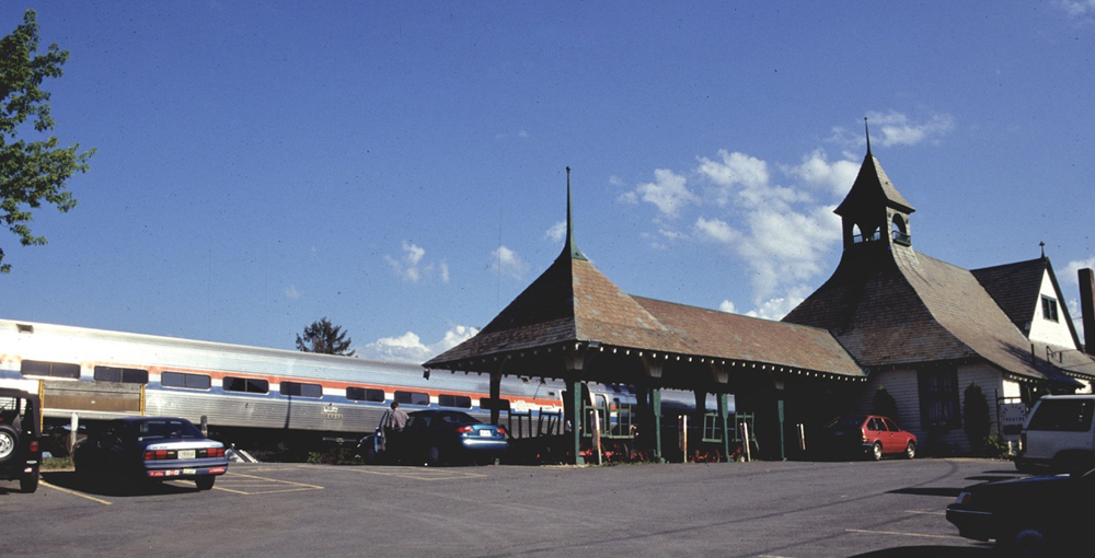 Passenger train at ornate 