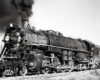 Steam locomotive smoking profusely