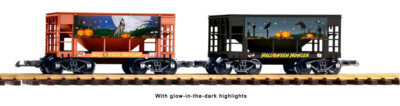 Halloween-themed ore cars from PIKO America