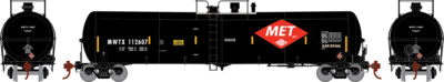 HO and N scale 30,000-gallon ethanol tank cars