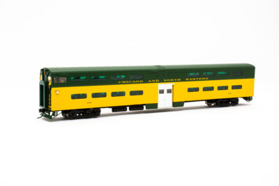 Pullman-Standard 85-foot bi-level commuter cars from Walthers