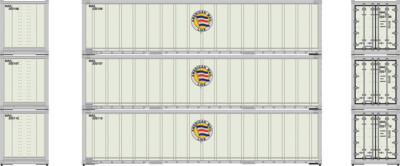HO scale 40-foot smooth-side intermodal container from Athearn