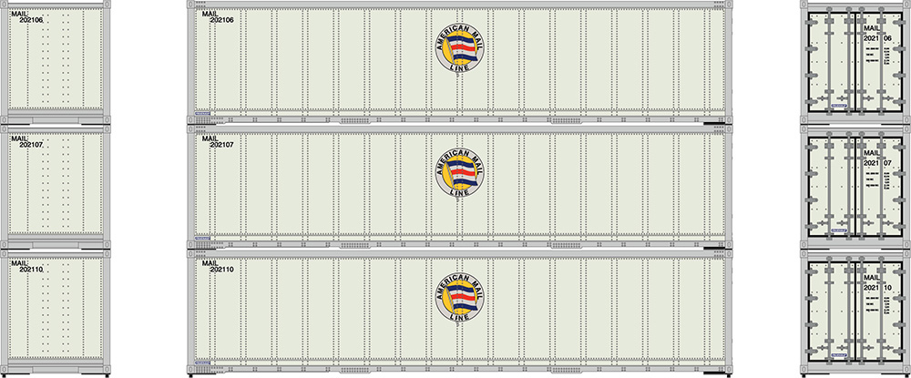 White intermodal container
