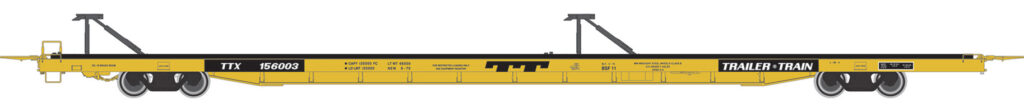 Yellow flatcar