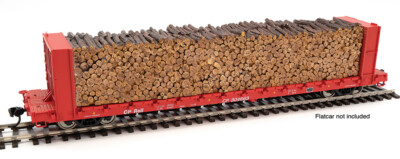 Chooch Enterprises Inc. pulpwood load for 48-foot inside-length bulkhead flatcars
